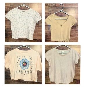 Bundle of 4 Tops!  All Size S
SO, Hollister, H&M, Ocean Drive